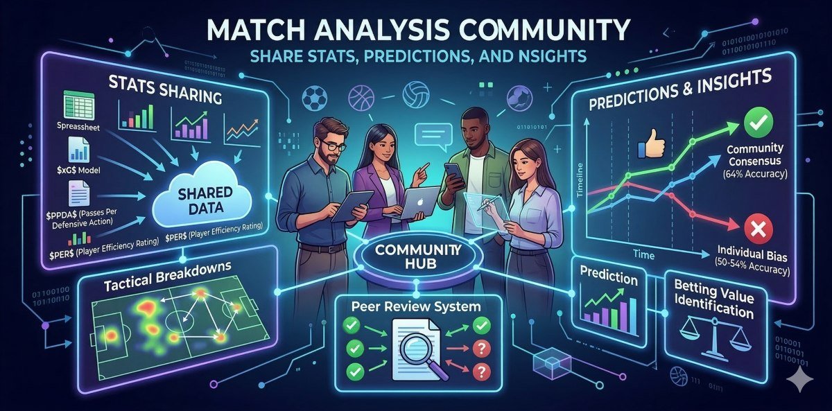 경기 분석 커뮤니티 통계, 예측 및 통찰 공유하기