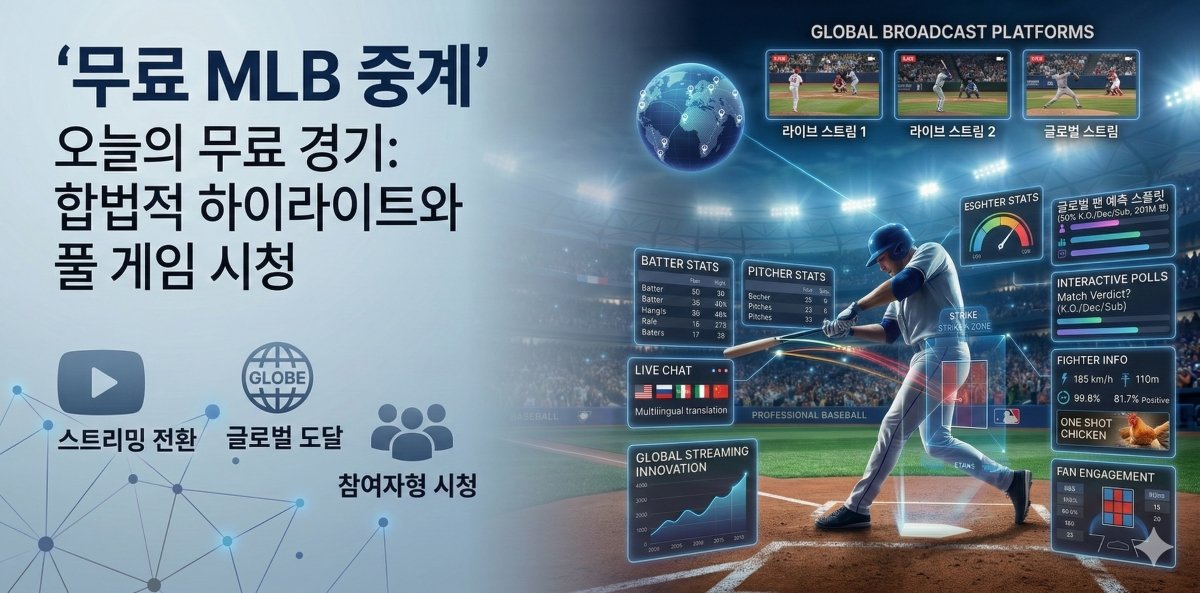 무료 MLB 중계 야구 하이라이트와 경기를 시청하는 합법적인 방법
