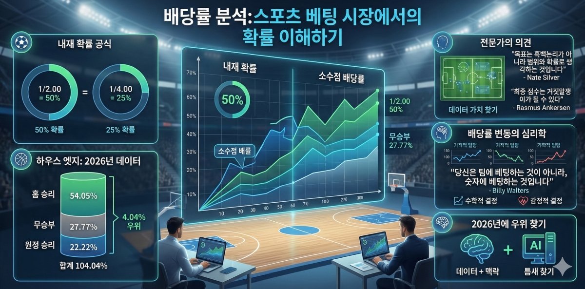 배당률 분석 스포츠 베팅 시장에서의 확률 이해하기