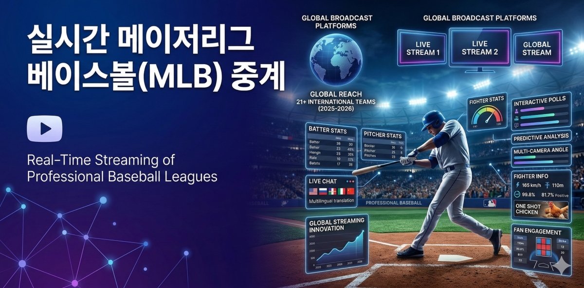실시간 메이저리그 베이스볼(MLB) 중계 메이저리그 야구의 실시간 스트리밍