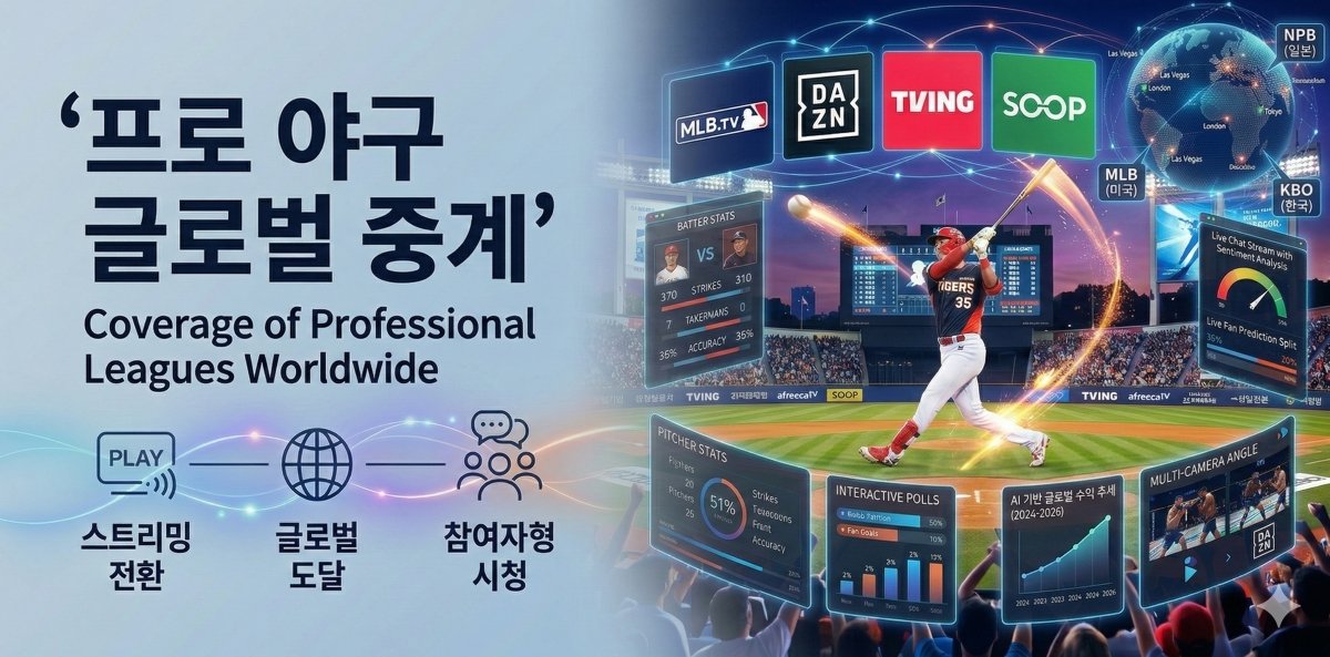 프로 야구 중계: 전 세계 프로 리그의 방송 현황
